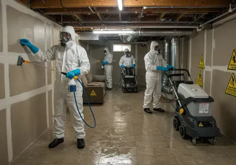 Basement Moisture Removal and Structural Drying process in Winnemucca, NV